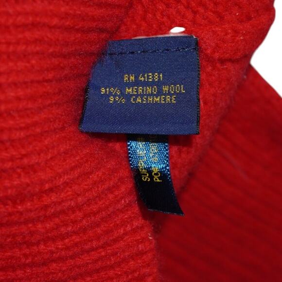 Polo Ralph Lauren Women’s XS Red Merino Wool Cashmere Blend Sweater Crew Neck - Picture 5 of 7
